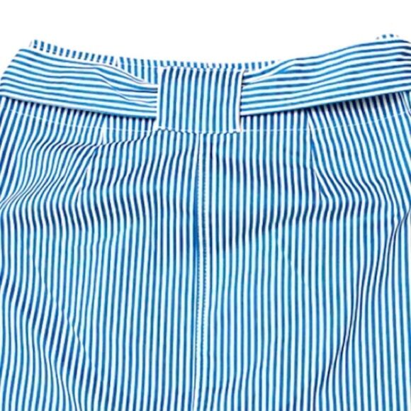 Tommy Hilfiger Wrap Nautical Blue White Stripes Printed Belted Skort Sz 2 NWOT - Picture 9 of 12